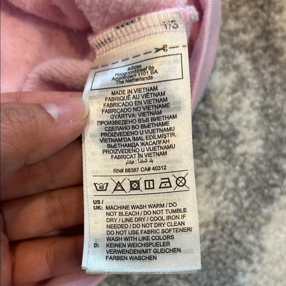 adidas Light Pink Crewneck Sweatshirt - Picture 3 of 5
